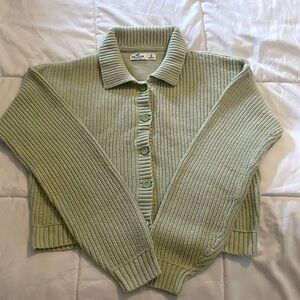 Hollister Co Green Cardigan